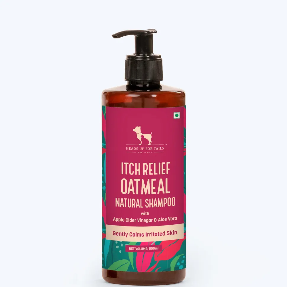 HUFT Natural Itch Relief Oatmeal Shampoo For Dog - Apple Cider Vinegar & Aloe Vera