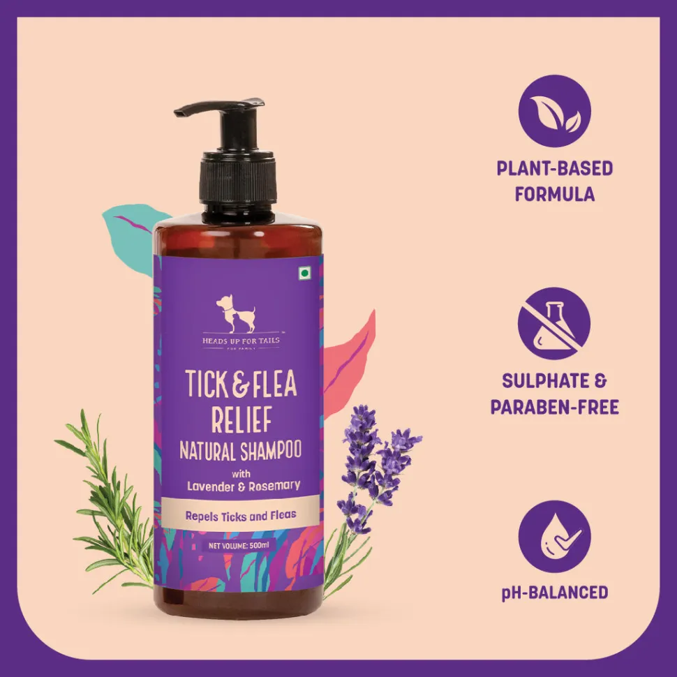 HUFT Natural Tick & Flea Repellent Shampoo For Dog