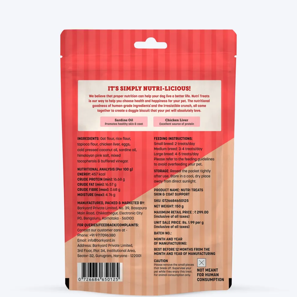 HUFT Nutri Treats For Dogs - Skin & Coat Support - 150 g