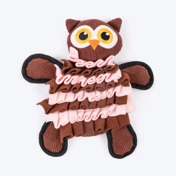 HUFT Ollie the Owl Snuffle Toy for Dog - Pink & Brown