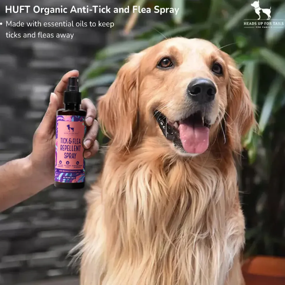 HUFT Organic Anti-Tick and Flea Spray for Dog - 200 ml
