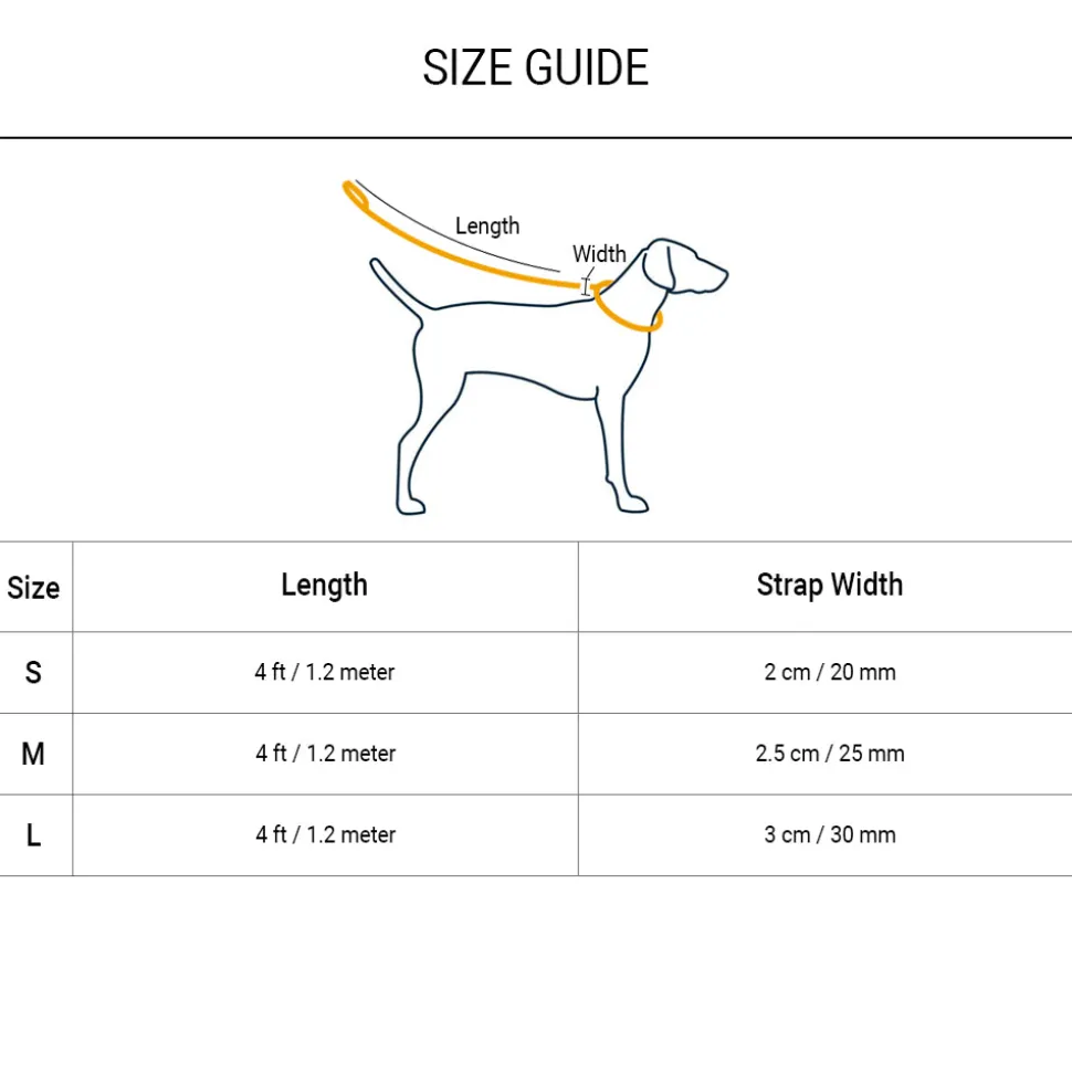 HUFT Pastel Pawprint Rain Friendly Dog Leash - Blue - 1.2 m