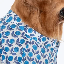 HUFT Pawbloom Kurta For Dog - Blue & White