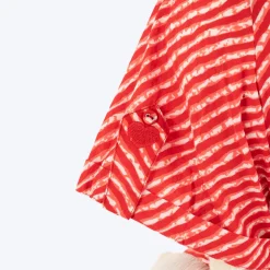 HUFT Pawdhani Leheriya Kurta For Dog - Red