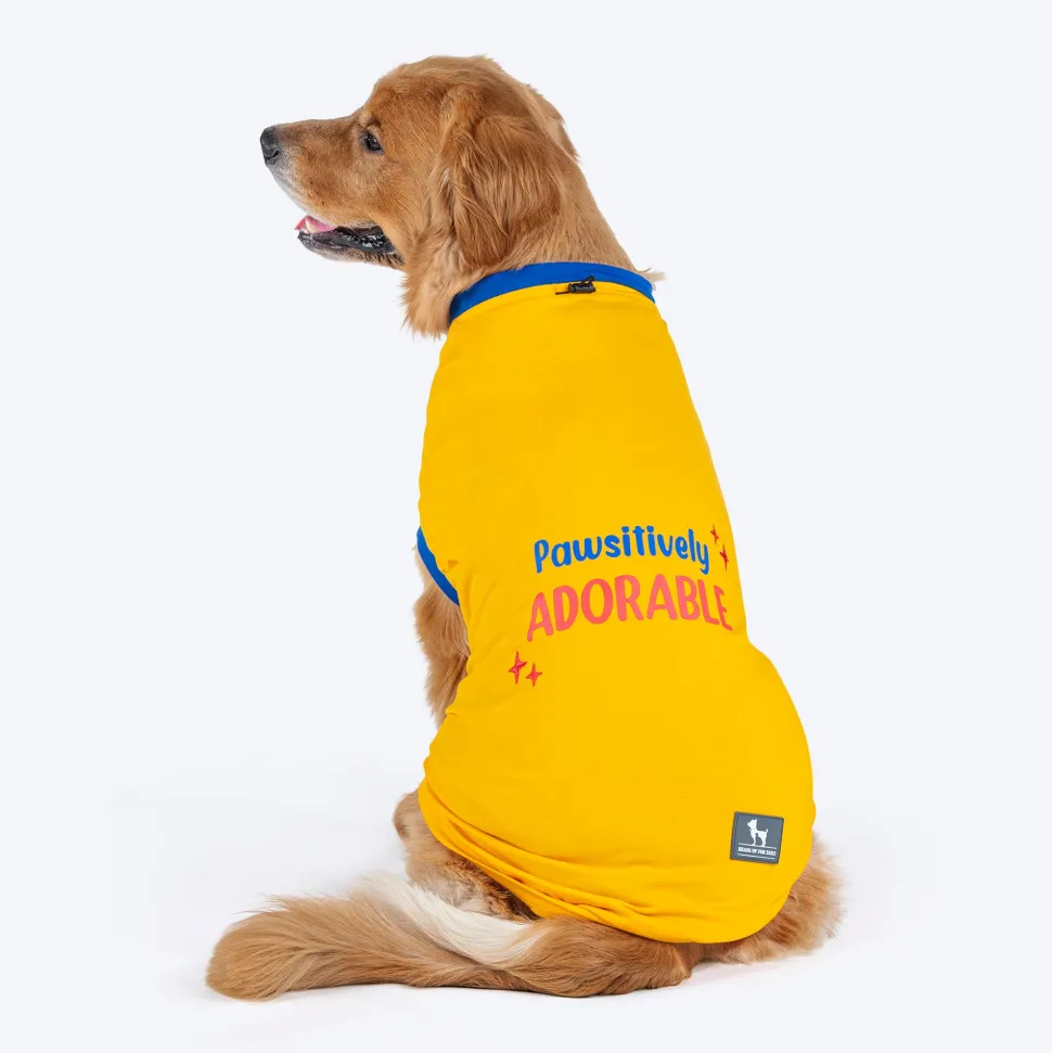 HUFT Pawsitively Adorable T-Shirt For Dogs - Yellow
