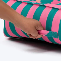 HUFT Pawsome Blossom Lounger Bed For Dog - Green & Pink