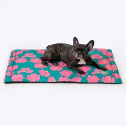 HUFT Pawsome Blossom Mat For Dog - Green & Pink