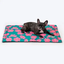 HUFT Pawsome Blossom Mat For Dog - Green & Pink