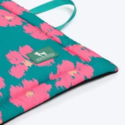 HUFT Pawsome Blossom Mat For Dog - Green & Pink