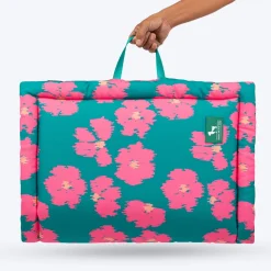HUFT Pawsome Blossom Mat For Dog - Green & Pink