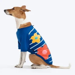 HUFT Petal Play T-Shirt For Dog - Blue