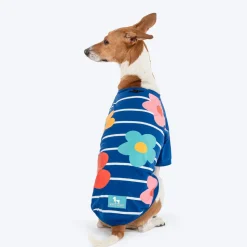HUFT Petal Play T-Shirt For Dog - Blue