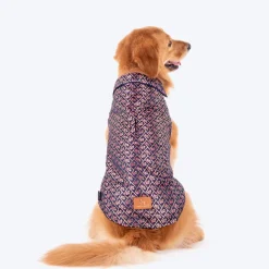 HUFT Petals & Pyaar Brocade Sherwani For Dog & Cat - Navy Blue