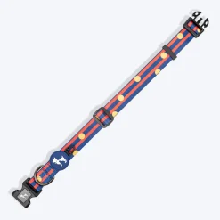 HUFT Playstripes Collar For Dog - Rust & Navy