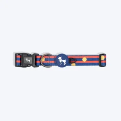 HUFT Playstripes Collar For Dog - Rust & Navy