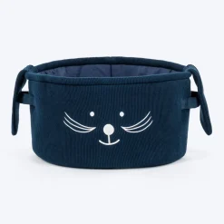 HUFT Playtime Toy Basket For Dog & Cat - Navy