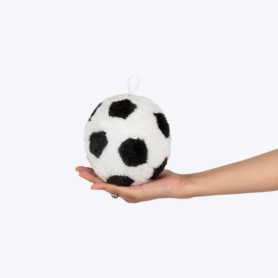 HUFT Plush Floofball With Squeaker For Dog - Black & White