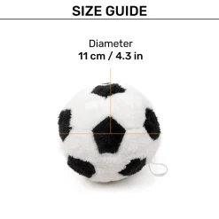 HUFT Plush Floofball With Squeaker For Dog - Black & White