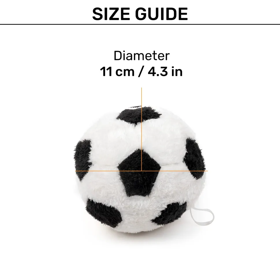 HUFT Plush Floofball With Squeaker For Dog - Black & White
