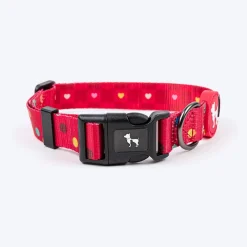 HUFT Polka Play Collar For Dog - Red