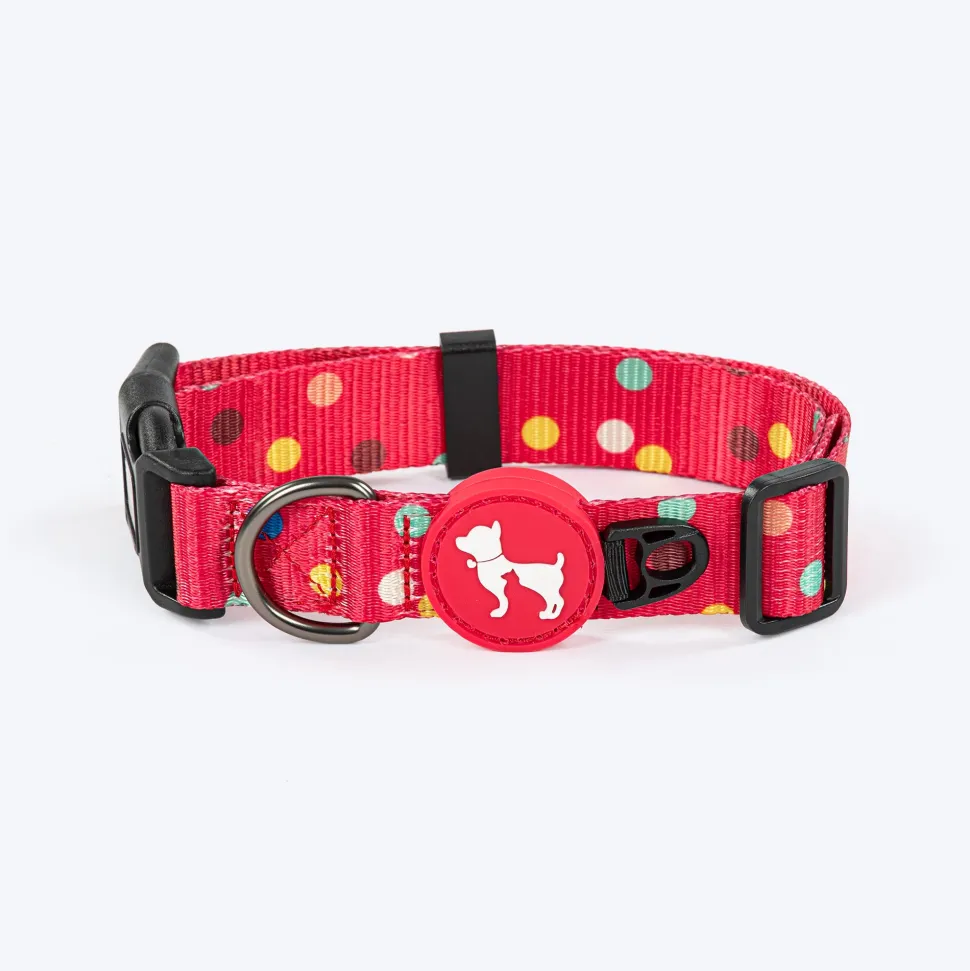 HUFT Polka Play Collar For Dog - Red