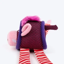 HUFT Pretty Piggie Plush Toy For Dog - Red & White