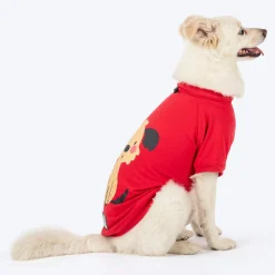 HUFT Pretty Pupper Printed T-Shirt For Dog - Red