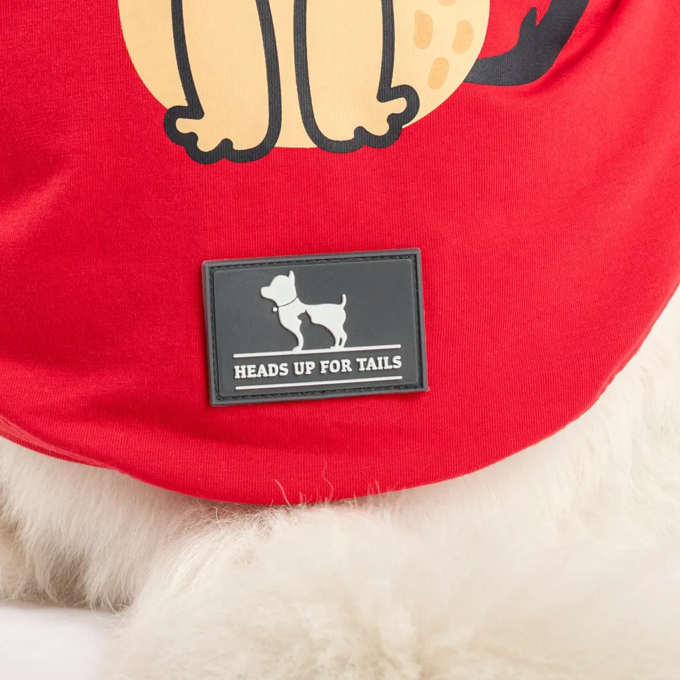 HUFT Pretty Pupper Printed T-Shirt For Dog - Red