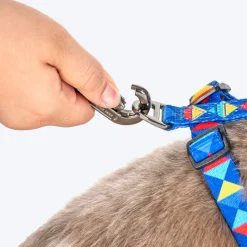 HUFT Prism Patterns Adjustable Harness For Dog - Blue