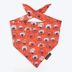 HUFT Pupper Parade Knot Bandana For Dog - Orange