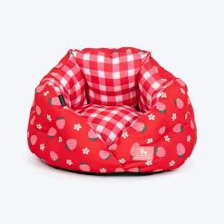 HUFT Purrfect Perch Bed For Cat & Puppy - Red and Pink