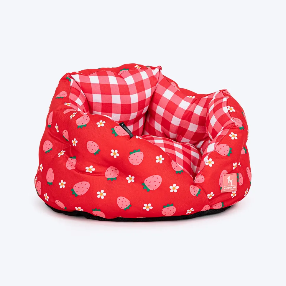 HUFT Purrfect Perch Bed For Cat & Puppy - Red and Pink