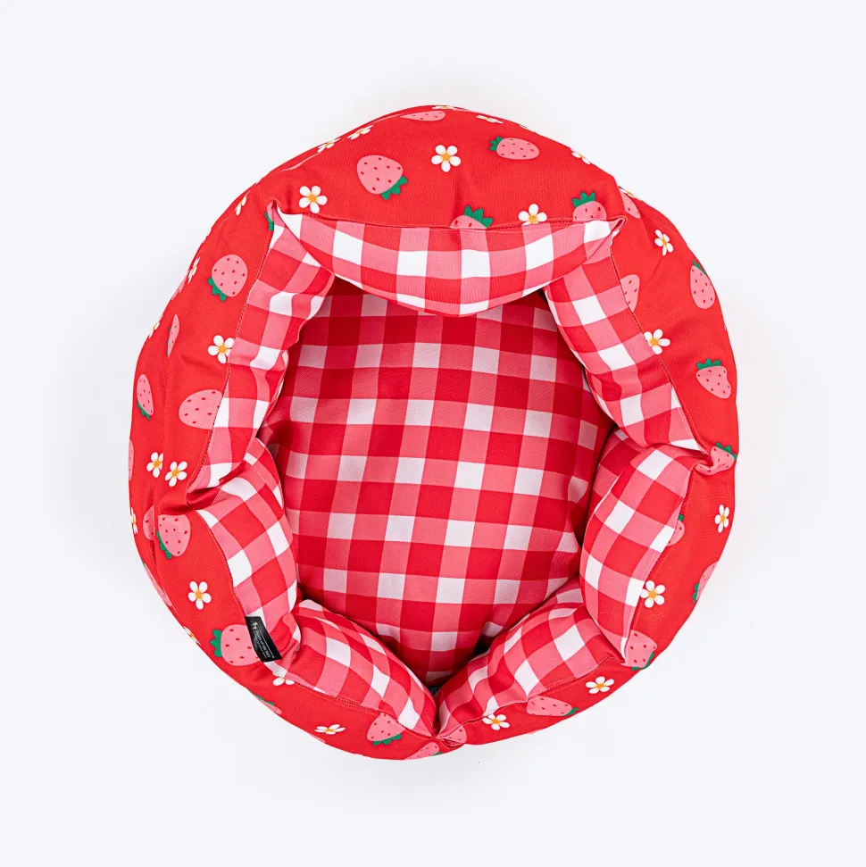 HUFT Purrfect Perch Bed For Cat & Puppy - Red and Pink