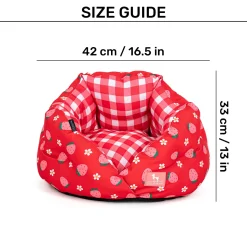 HUFT Purrfect Perch Bed For Cat & Puppy - Red and Pink