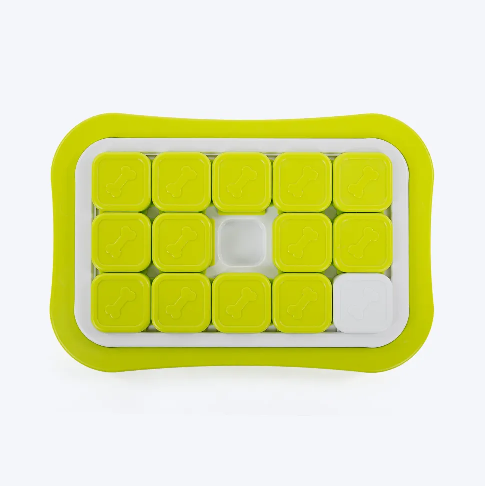HUFT Puzzle Pups Interactive Toy For Dog - White & Green