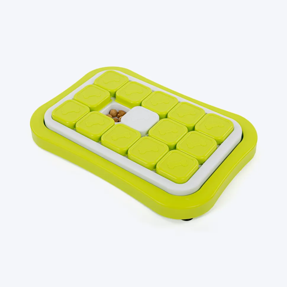 HUFT Puzzle Pups Interactive Toy For Dog - White & Green