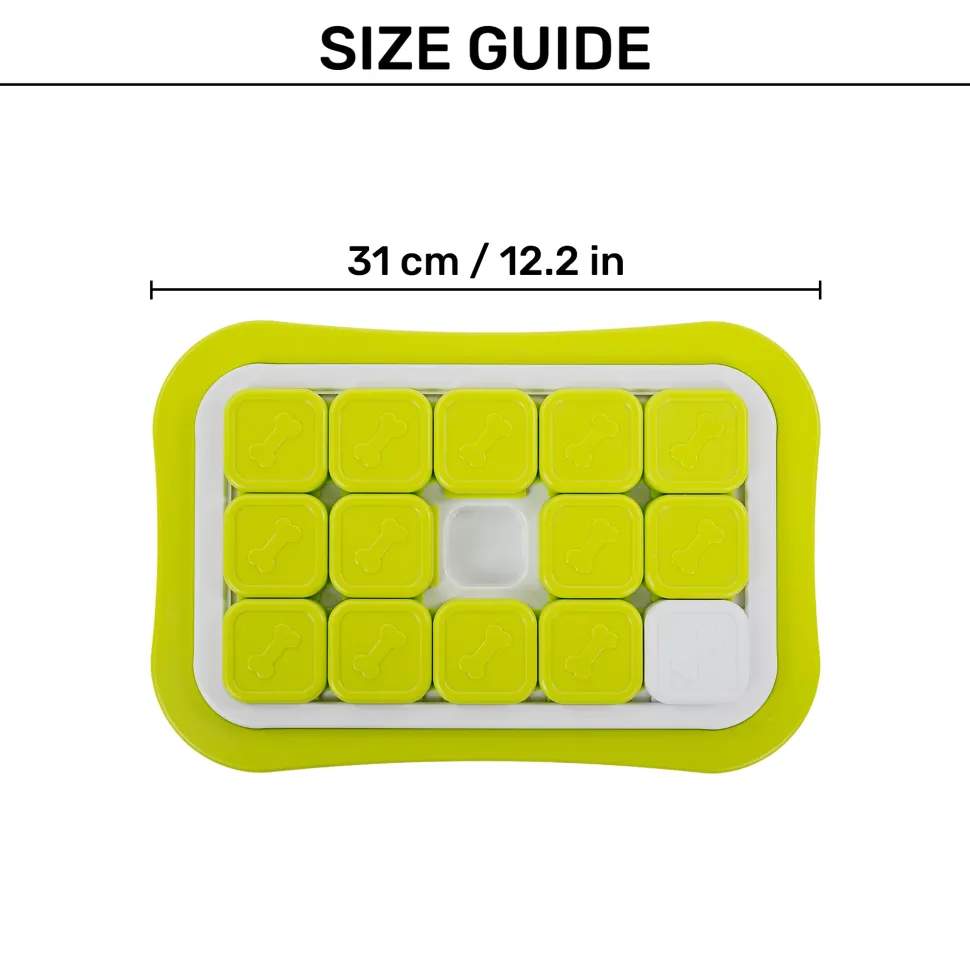 HUFT Puzzle Pups Interactive Toy For Dog - White & Green