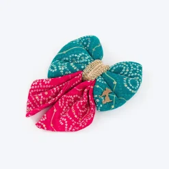 HUFT Rang Biranga Bow Tie For Dog - Green & Pink
