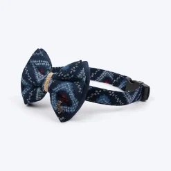 HUFT Rang Riwaz Bow Tie With Strap For Dog - Blue