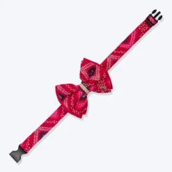 HUFT Rang Riwaz Bow Tie With Strap For Dog - Pink