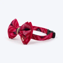 HUFT Rang Riwaz Bow Tie With Strap For Dog - Pink
