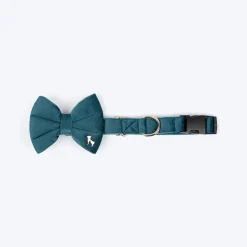 HUFT Regal Luxe Collar With Bow Tie For Dog - Green