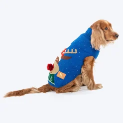 HUFT Reindeer Cheer Sweater For Dog - Blue