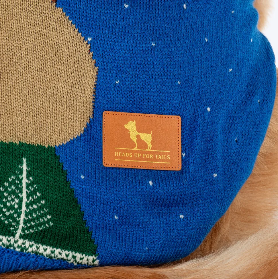 HUFT Reindeer Cheer Sweater For Dog - Blue