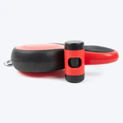 HUFT Retractable Leash With Poop Bag Dispenser For Dog - Red