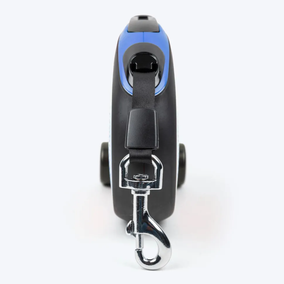 HUFT Retractable Leash With Poop Bag Dispenser For Dog - Blue