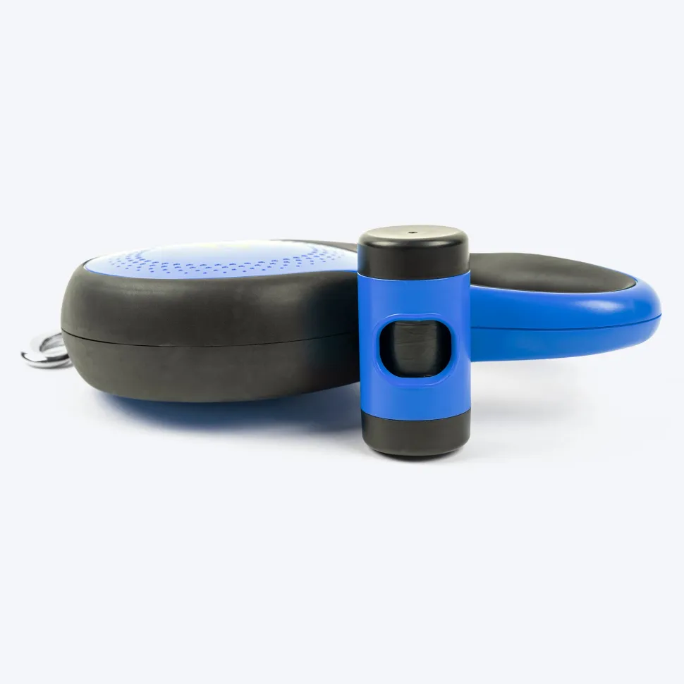 HUFT Retractable Leash With Poop Bag Dispenser For Dog - Blue