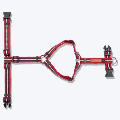 HUFT Retro Vibes Dog H-Harness - Maroon & Navy