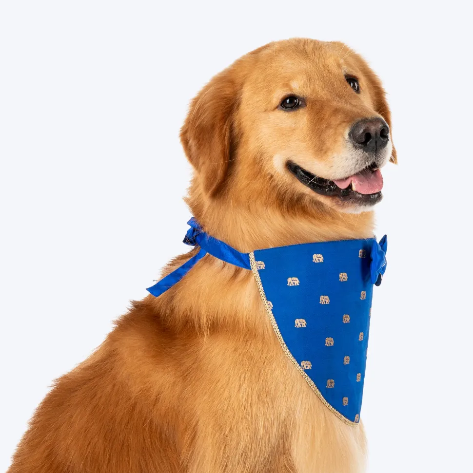 HUFT Royal Elephant Bandana For Dog - Royal Blue