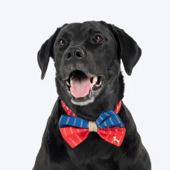 HUFT Royal Rang Bow Tie For Dog - Red & Blue